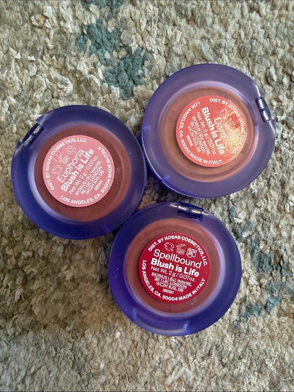 Kosas Mini Baked Blush Trio — Dare, Spellbound, Euphoria